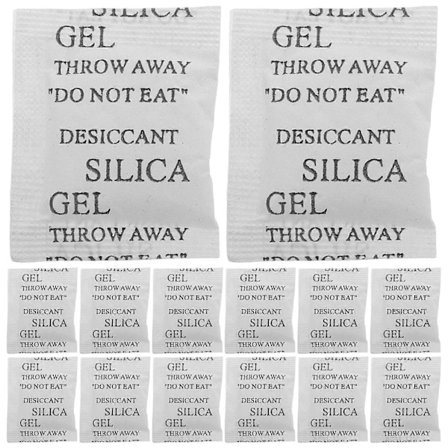 100 st Silica Gel-påsar för matförvaring, fuktkontroll i garderob, fuktabsorberare för smycken, skor, elektronikförvaring [D]