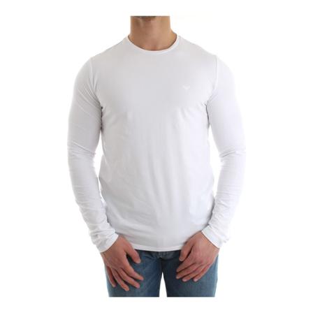 Emporio Armani, Long Sleeve T-shirt Wit, Heren, Maat:L,Cotton