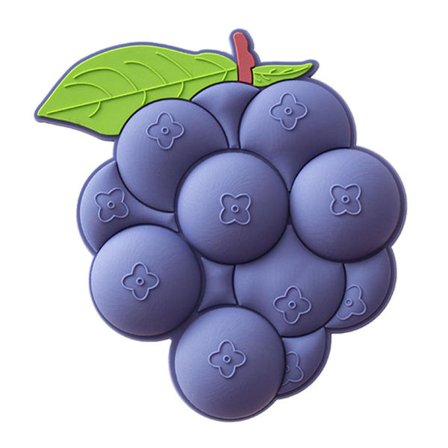 1 sæt tegneserie køleskabsklistermærke Aftagelig anti-bank Tredimensionel kreativ simuleret ært blåbær