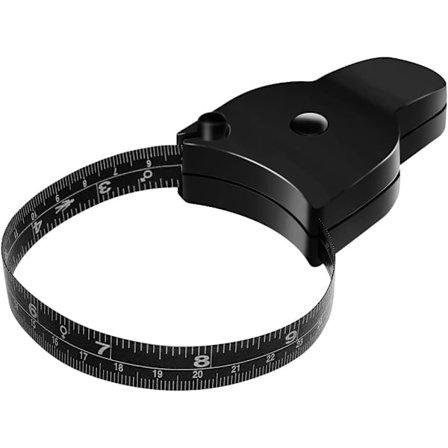 Body Measuring Tape, Infällbar | Mäter 150 cm (60 tum) med Knapp för Indragning och Utmatning samt Låsfunktion | Bärbar Design (Svart) -DQ
