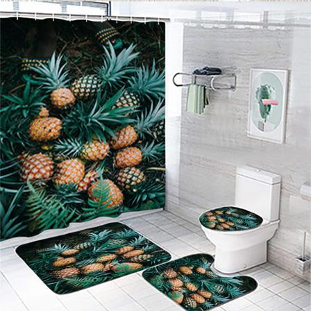 4st Dekor Set Duschdraperiset Matta Badmattor
