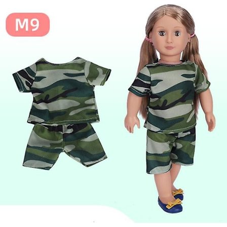 Kläder och tillbehör för amerikanska dockor passar amerikanska 18-tums flickdockor M9