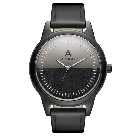 Arbor | Reloj de madera de arce con esfera gris en dos tonos para hombres - Relojes de pulsera