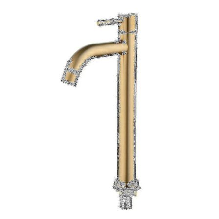 Borstad guld enkel kallvattenkran 304 material tvättställsblandare badrum tvättställskran vatten tvättblandare