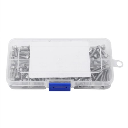 120 stk. M4*6/8/10/12/16/20 rustfrit stål sekskant sokkelskrue tilbehørssæt DIN912