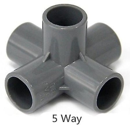 PVC Rørkoblingsledd 3 4 5 6 Veis Slangesplitter 20-50mm Hagevanning Vannrør Fittings Koblingsadapter DIY Hyllekobling