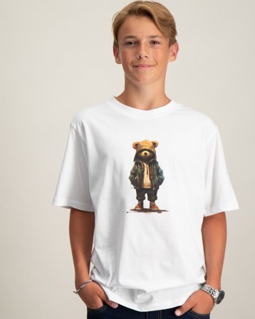 LMTD NLMNAMSE SS L TOP Hvit T-skjorter Gutt - Kids Brand Store