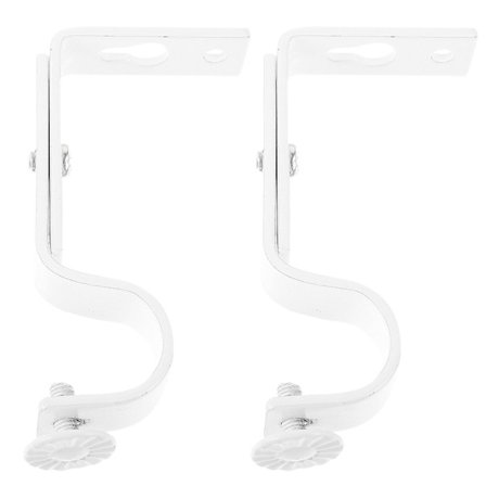 2 stk. 18-22mm justerbare gardinstænger Gardinstangbeslag (hvid)