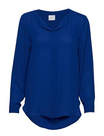 Vilucy L/S Shirt Bluse Langermet Blå Vila