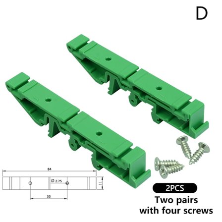 2 stk DRG-01 PCB monteringsbeslag til DIN 35 skinneadapter Circu