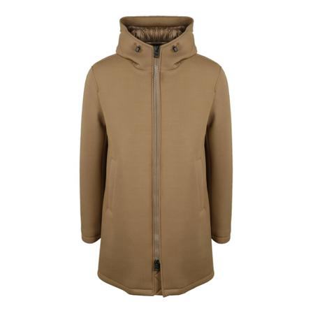 Herno, Padded Zipped Long-Sleeved Coat Brązowy, Mężczyzna, Rozmiar: L