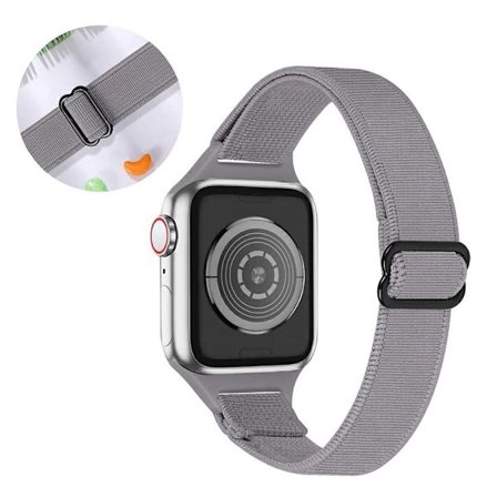 Apple Watch 42 mm - 44 mm klockarmband i nylon - Ljusgrå