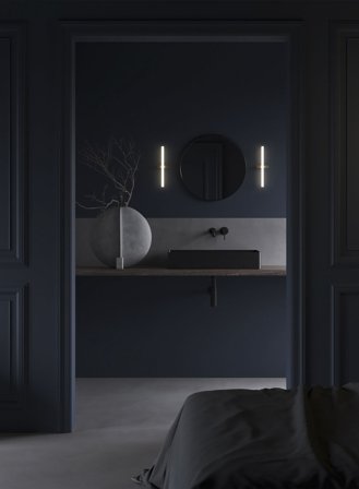 Stick vegglampe H30,5 - hvit