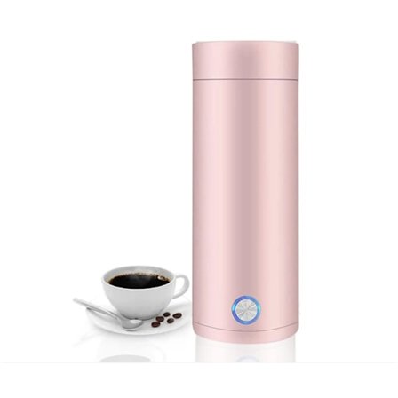 Kannettava sähkökeitin - 5 minuutin nopea kiehuminen, 400 ml kuuman vedenkeitinpullo Turvallinen sähköinen matkakeitin, valmistettu ruostumattomasta 
