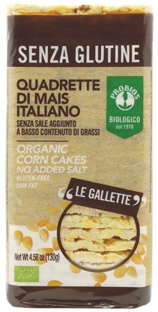 Quadrette Di Mais Senza Sale E Senza Lievito 130g