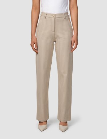 Shaping New Tomorrow - Female - Essential Pants - Island Sand Pinstripe - Straight - Size 27/34