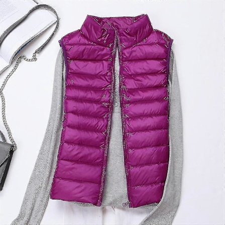 Let Dame Letvægts Body Warmer Vinter Quiltet Vest Puffer Jakke Gilet Vatteret Frakke