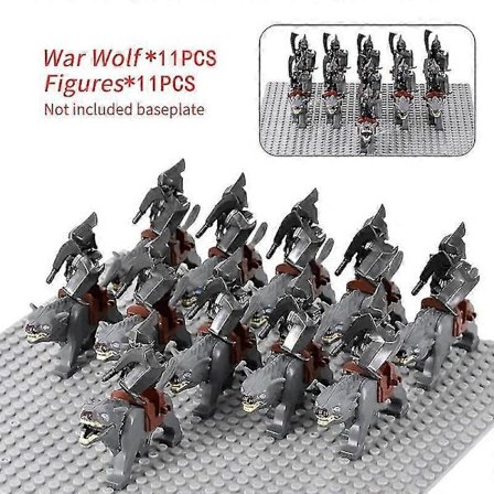 Moc Medeltida Lotr Figurer Orc Soldater Raider Vargr Varg Elefant Fäste Riddare Byggklossar Tegelstenar Leksaker För Barn Gåvor