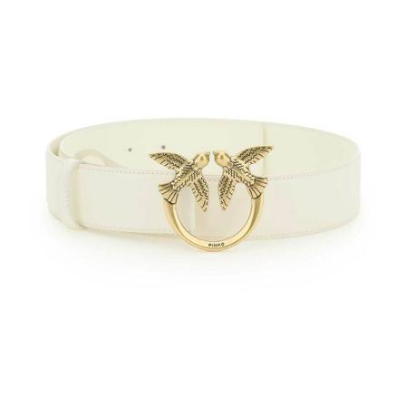 Pinko, birds leather belt Biały, Kobieta, Rozmiar: S