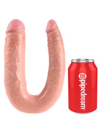 King Cock: U-shaped Large Double Trouble - Flesh - Sexleker Vuxen: For par