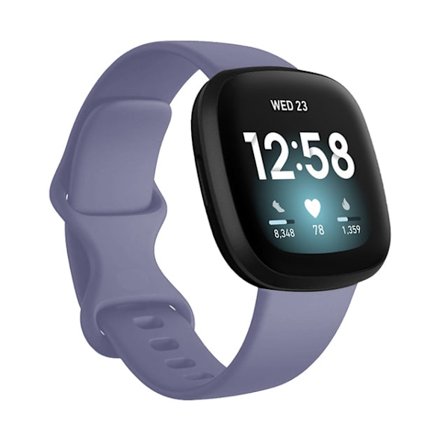 Färgglatt armband Armband för Fitbit Versa 3 Klocka Mjukt band Correa för Fitbit Sense Versa3 Klockarmband Tillbehör Blågrå Blue gray