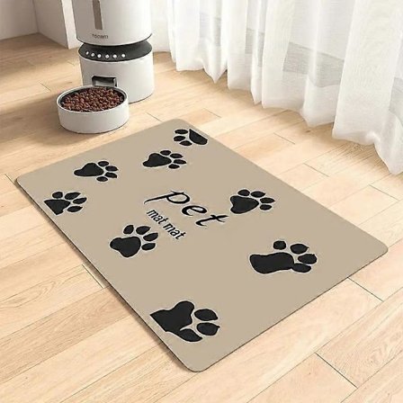 Vinter Husdjursartiklar mat katt hund Matningsmatta Husdjursunderlägg för Mat Vattenskål med Vattentät Snabbtorkande Diatomslam golvmatta[YJD]