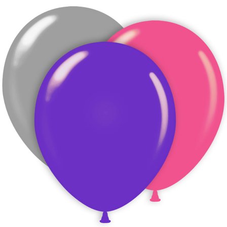 Ilmapallokombo Violetti/Vaaleanpunainen/Hopea