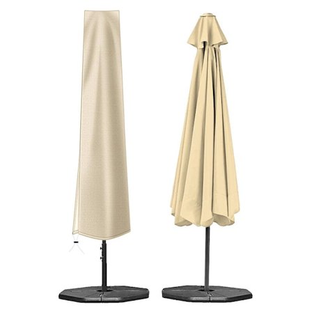 Parasolltrekk, Dobbelt Lag Vanntett Anti-UV Heavy Duty Parasolltrekk Laget av 210d Oxford Stoff Parasoll Beskyttende Trekk (190x30x50cm) Beige