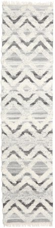Small Lydia Rug - Greige/Off White 80X350 Wool