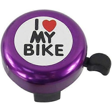 Cykel Cykelklocka Högt Tydligt Ljud Cykelstyre Ring Horn Tillbehör med Jag Älskar Min Cykel Mönster för 22mm Styrcykel