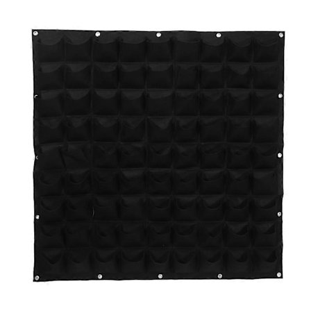 Pystysuora huopanen puutarharuukku 81 taskulla seinälle ripustettavaa kasvien kasvatusta varten