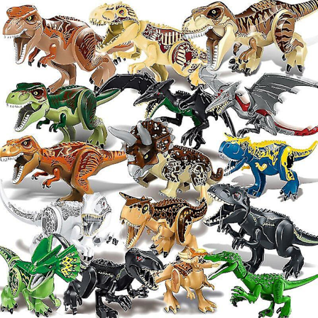 1 stycke Jurassic Stora Dinosaurie Byggklossar T-rex Quetzalcoatlus Spinosaurus Actionfigurer Barnleksaker