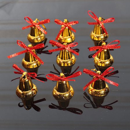 9 st julgransprydnader, små juldekorationer för Ho