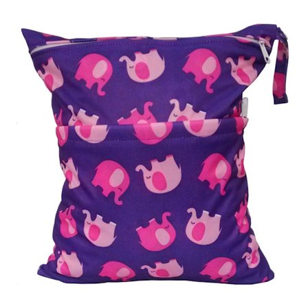 2 kpl (elefantti) Vauvan vaippapussit Vedenpitävät Uudelleenkäytettävät Vetoketjulliset Vaippapussit Pestävä Kaksinkertainen