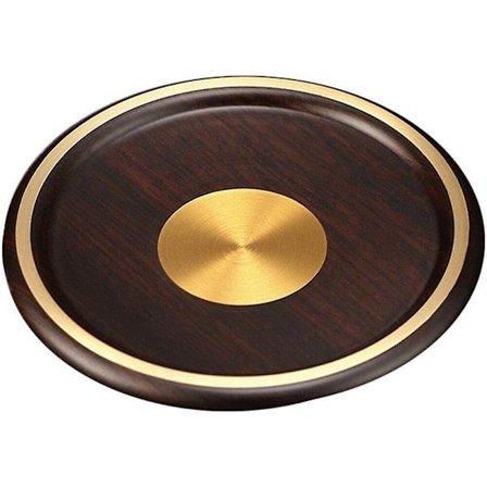 Tretreunderlag i tre med messingring, stilige runde underlag, varmeisolerende koppunderlag, kjøkkenutstyr til te, kaffe og melk