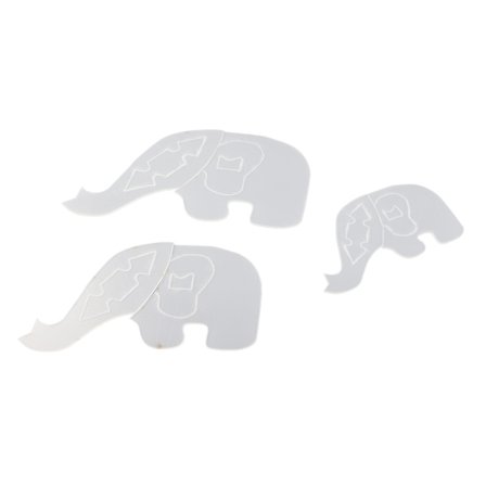 3 stk. Elefant skabelon lineal sød dejlig dyr nem at bruge akryl sy mønster skabelon til begynder DIY gaver