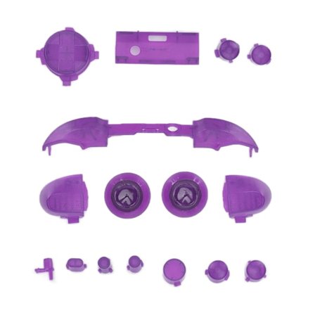 Full Buttons Mod Kits Trigger Full Trigger Modul Set för XBOX Series X för XBOX Series S Controller Transparent Lila