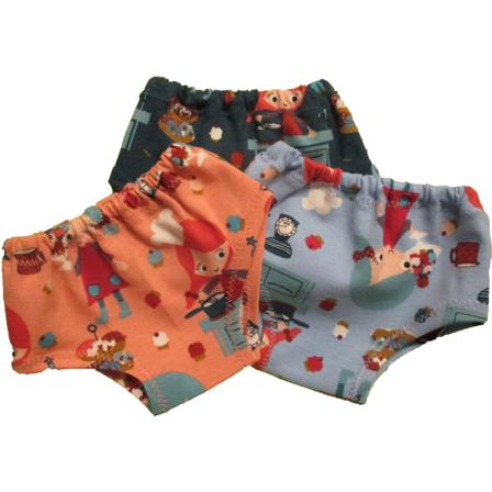 Rosa/grön/blå Trosor I 3-pack Till Lillan Rosa/grön/blå