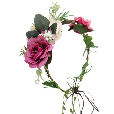 AVEKI Kvinnor Flickor Blomsterkrona Bröllop Eukalyptus Halo Bröllop Blommig Hårband Fotografering,GSG-032