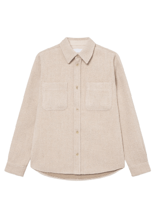 LES DEUX Lennon Bouclé Overshirt Skjortor Herr Vit L