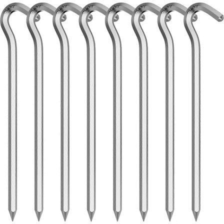 Tältpinnar Metall Kraftiga Tältkrokar Aluminiumlegering Camping Hård Mark Pinnar för Fotbollsnät Presenning och Utomhus - 8st