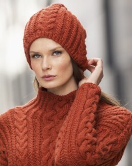 Strikkeoppskrift Genser & lue Hanna - Du Store Alpakka