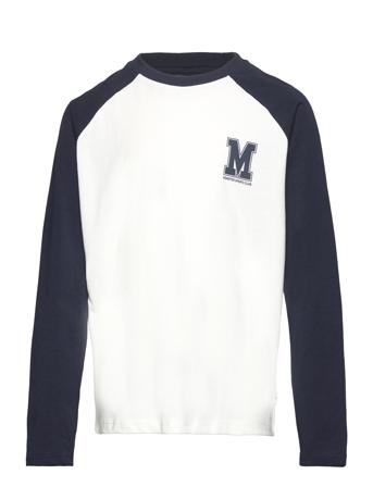 Printed Longsleeve T-shirts Long-sleeved T-shirts Hvit Tom Tailor*Betinget Tilbud