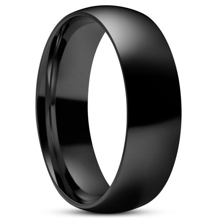 Simple Black Stainless Steel Ring for Men - Steel rings