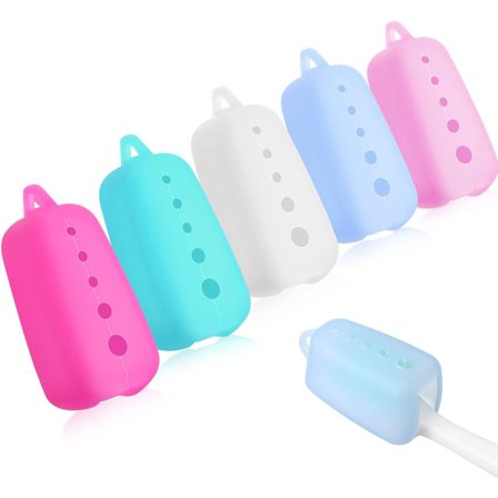 5 st resefodral för tandborsthuvud, bärbara tandborsthuvudskydd, färgglada tandborsthuvudskydd