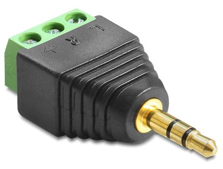 Delock Adapter Terminalblock 3pin -> 3,5mm stereo