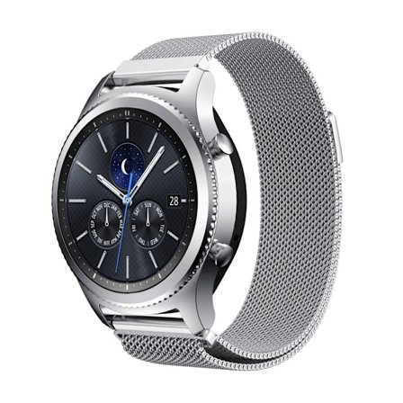 Samsung Gear S3 Frontier / S3 urlänk smartklocka rostfri stål klocka meshlänk - Silver