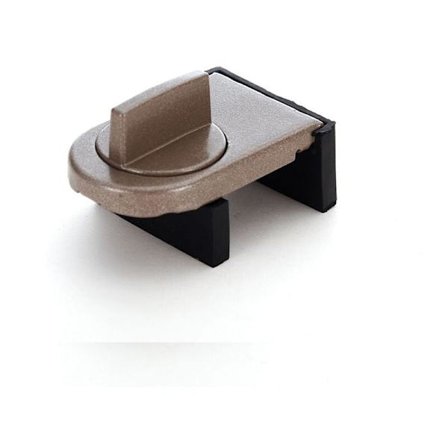 Aluminiumslegering Skydedør og Vindue Sikkerhedslås Kan Justere Dørlås Sikker Anti-Lockout Hjemmebeskyttelse 闩 Stykke (Brun)