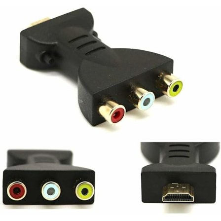 Hdmi-uros naar 3 RCA-vrouwelijke adapter Composiet Av Audio Video Tv Con