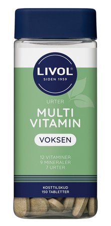 3 for 2 - Livol Multivitamin m. urter 150 tabl., Helse & Madvarer, Vitaminer, Multivitaminer